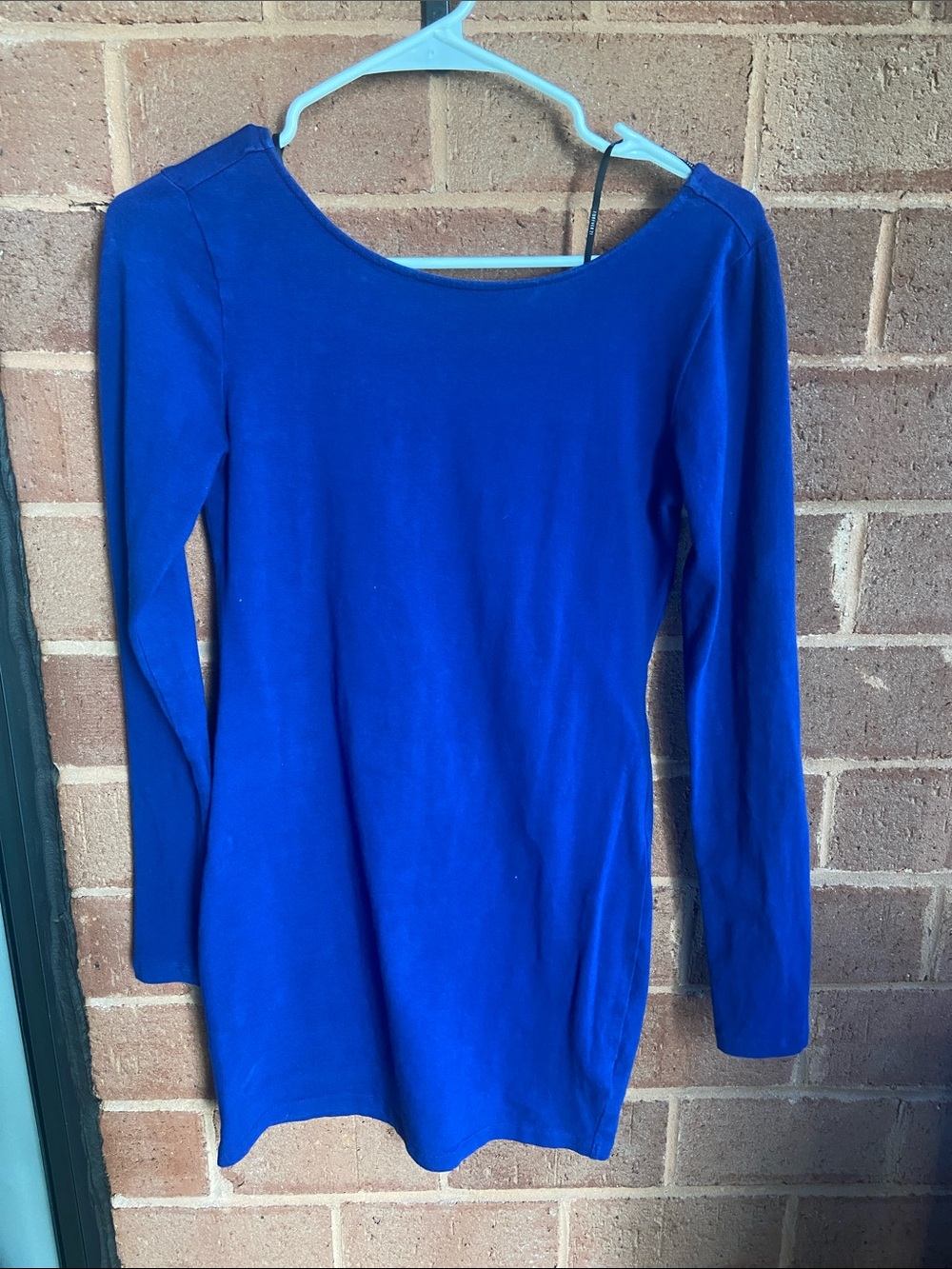 Blue Long-Sleeve Women's Dress